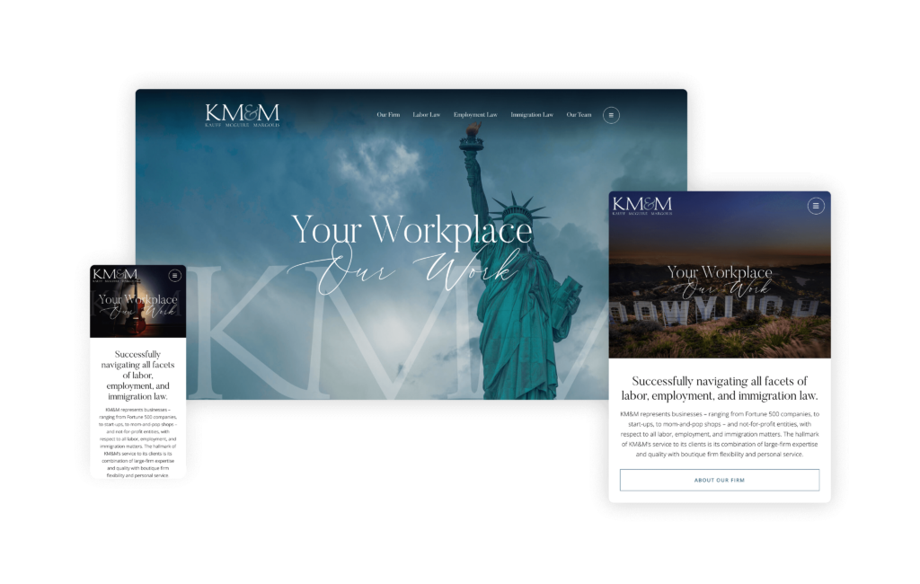 Kauff McGuire Margolis (kmm.com) - Designed by Paper Street Web Design